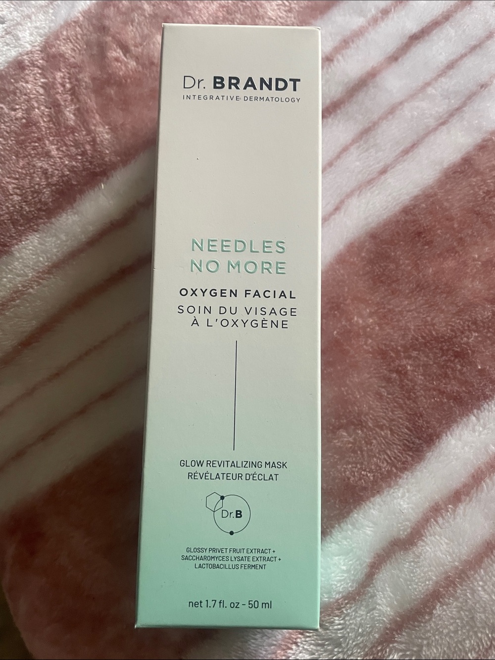 NWT Dr. Brandt Mint & White Needles No More Oxygen Facial Glow Mask